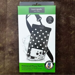 Kate Spade Black and White Dot Waterproof Phone Pouch